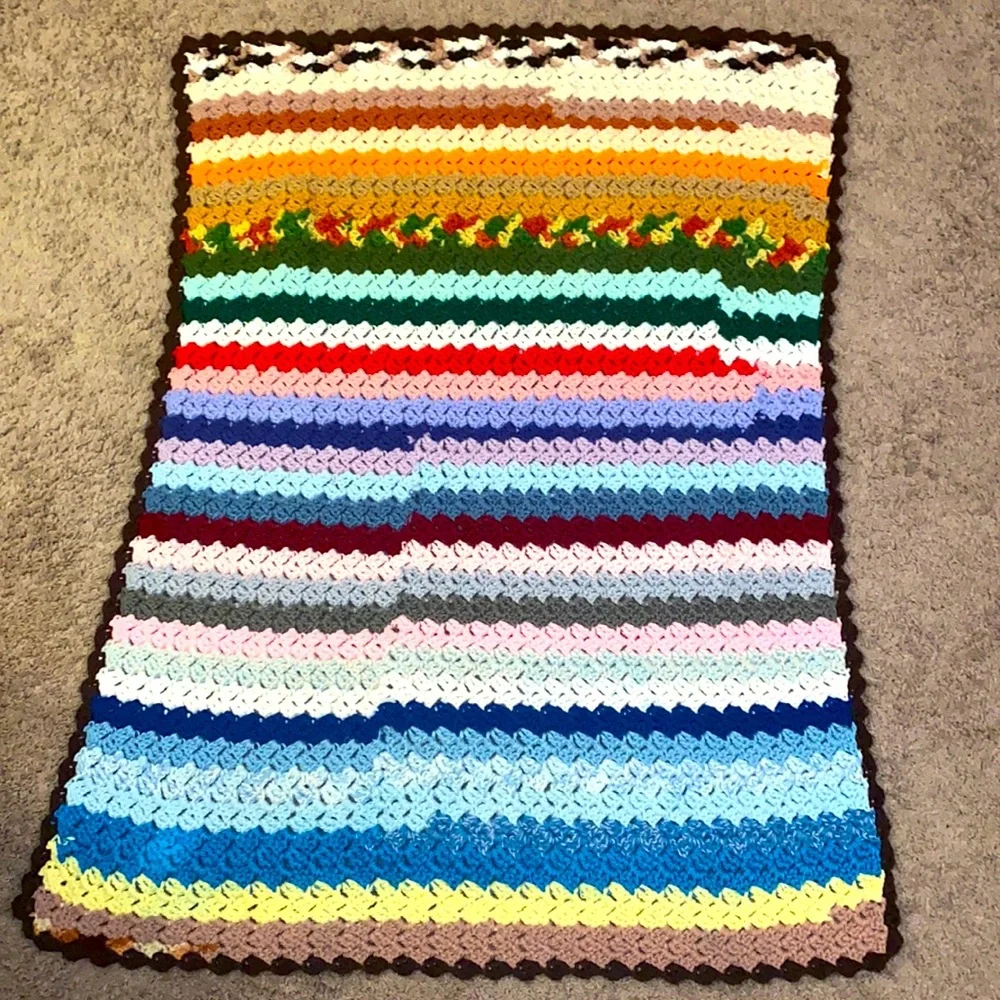 Crochet Knit Baby Colorful‎ Blanket
